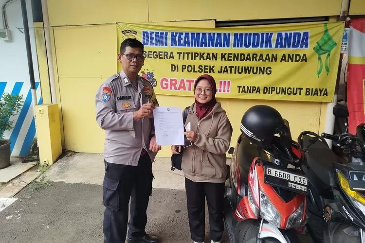 Warga Tangerang terlihat antusias memanfaatkan jasa titip kendaraan di Polres Metro Tangerang dan Polsek saat mudik lebaran (IST)