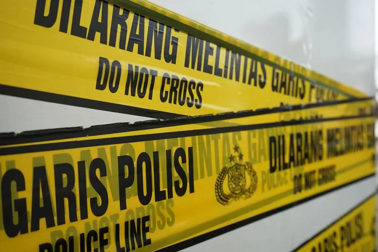 Ilustrasi garis polisi. (Arifin - Metropolitan)