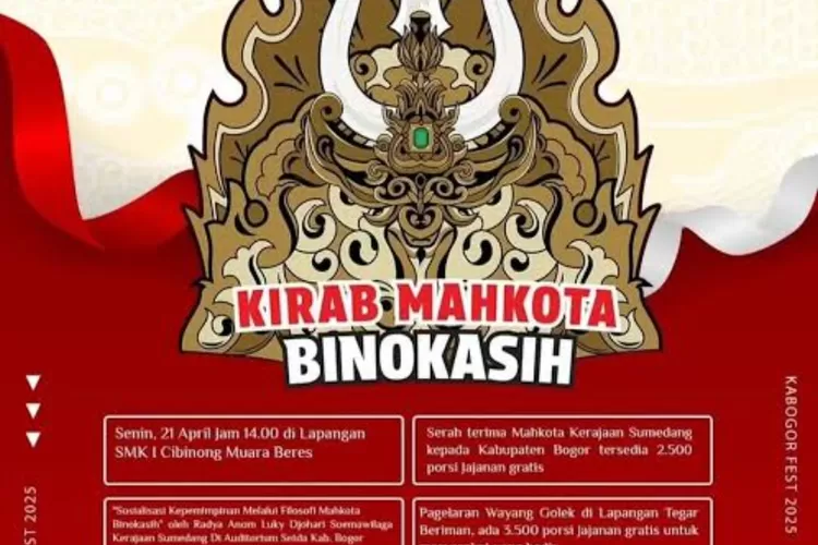 Flyer Kirab Mahkota Binokasih di Kabupaten Bogor. (Pemkab Bogor)