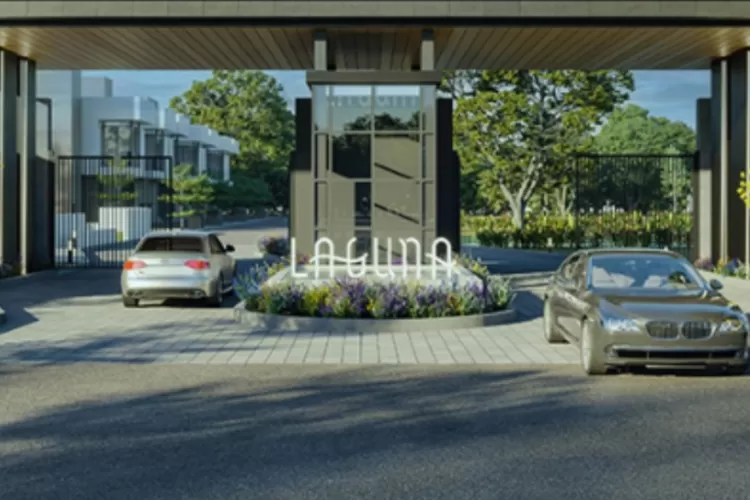 Ilustrasi tampak depan Perumahan Laguna yang berada di kawasan Sawangan, Jakarta. 