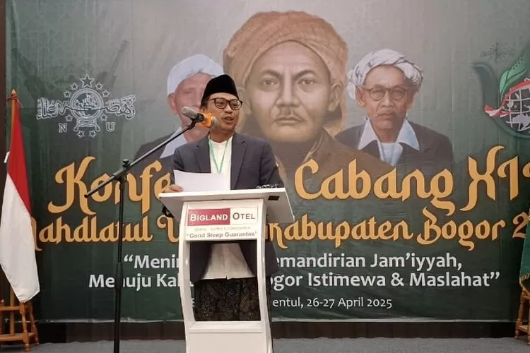 Abdul Somad&nbsp;terpilih menjadi Ketua PCNU Kabupaten Bogor lewat Konfercab ke-XII PCNU Kabupaten Bogor di Hotel Bigland Sentul, Sabtu, 26 April 2025. (Ist)