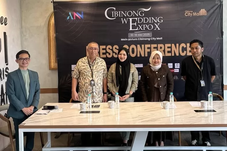 Konferensi pers Cibinong Wedding Expo 2025 di&nbsp;CCM, Cibinong, Kabupaten Bogor,&nbsp;Jumat, 2 Mei 2025. (Fahriza)