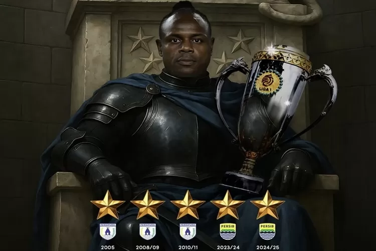 Victor Igbonefo catatkan rekor sebagai pemain dengan koleksi gelar Liga Indonesia terbanyak usai Persib Bandung juara BRI Liga 1 musim 2024-2025. (Instagram : vicshaga)