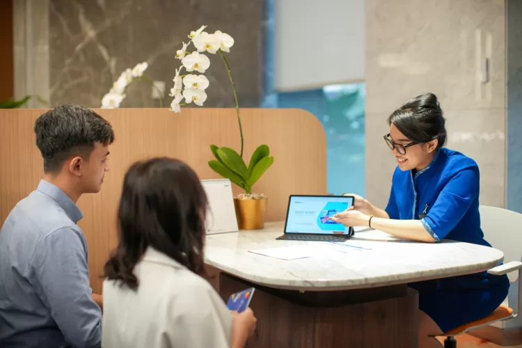 Ilustrasi pelayanan Bank BRI. 