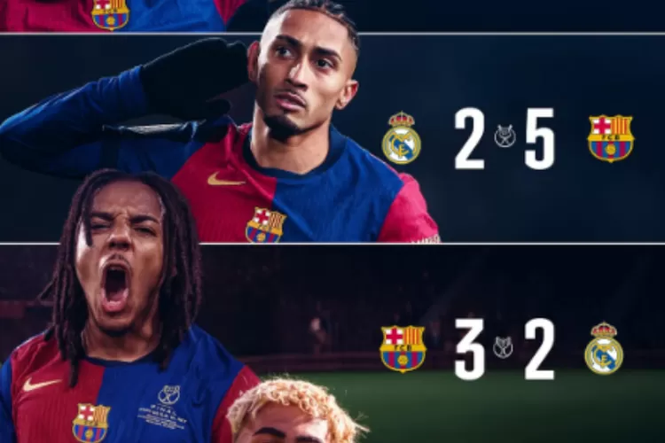 EL Clasico 2025: Barcelona sikat kemenangan tanpa henti dalam empat pertemuan (Instagram/fcbarcelona)