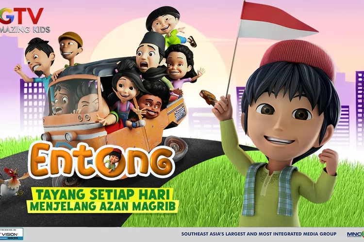 Siap menghibur dan penuh nilai kebaikan buat penonton, tontonan seru Entong bakal tayang setiap hari di GTV Amazing Kids (IST)
