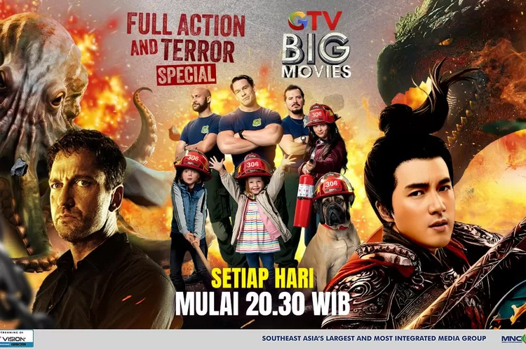 GTV Big Movies hadir setiap hari pukul 20.30 WIB dengan deretan film Full Action &amp; Terror Special yang siap menemani waktu santai kamu/ (ist)