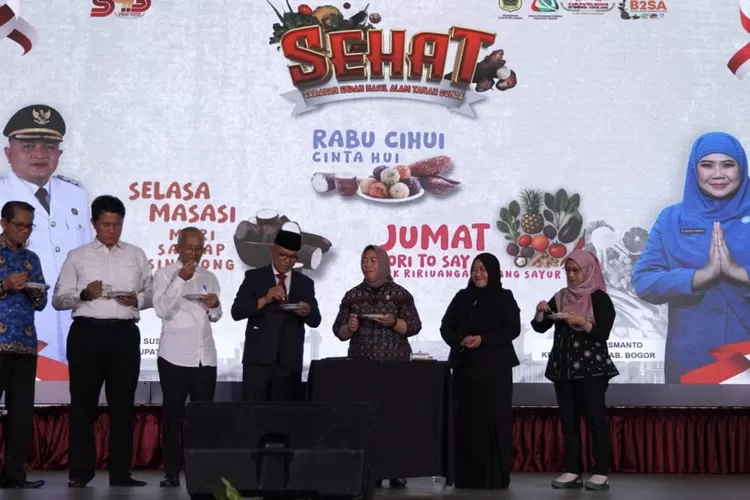 Pencanangan program&nbsp;SEHAT di Auditorium Sekretariat Daerah, Cibinong, Selasa, 20 Mei 2025. (Diskominfo)