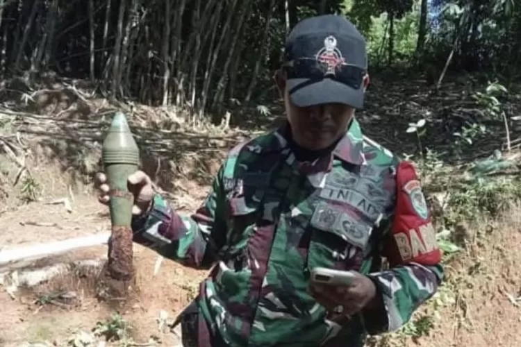 Penemuan mortir di Kampung Penyirapan, Desa Kabasiran, Kecamatan Parungpanjang, Kabupaten Bogor. (Ist)