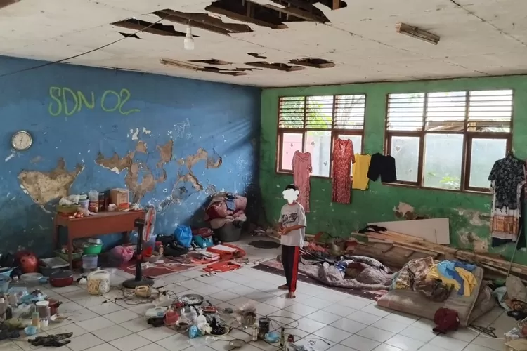 ruang kelas milik SDN Kuripan 2, Kecamatan Ciseeng, Kabupaten Bogor yang digunakan Yaman tinggal selama setahun belakangan. (Mulya Diva)