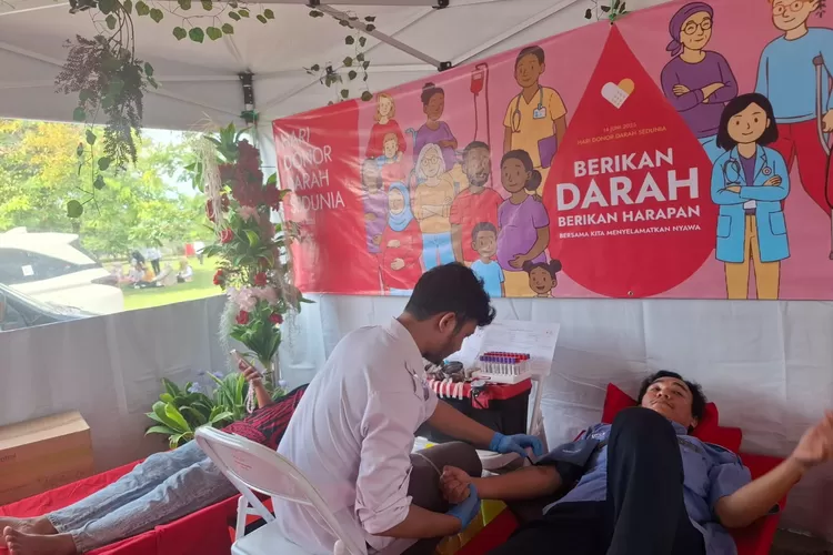 PMI Kabupaten Bogor turut hadir di event Kabogorfest 2025 di area Stadion Pakansari, Cibinong, Kabupaten Bogor. (Diskominfo)