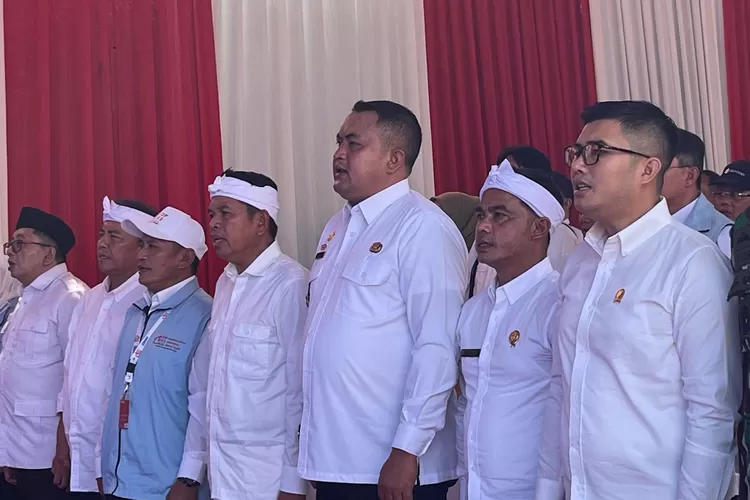 Peresmian Koperasi Merah Purih di Desa Hambalang, Citeureup, Kabupaten Bogor, Senin, 21 Juli 2025. (Riza)
