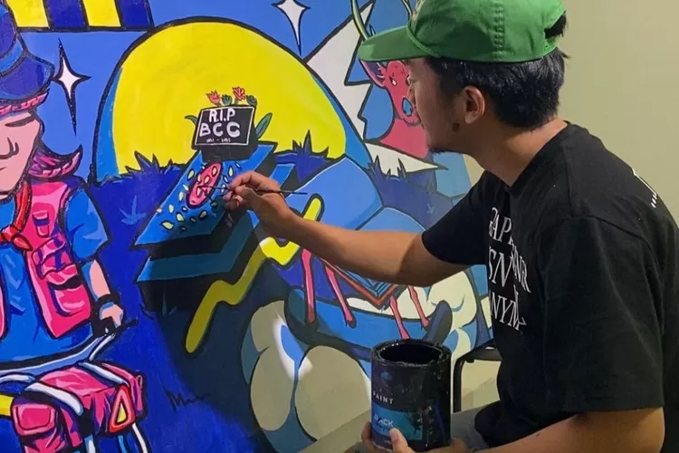 Kisah Piqree, seniman mural muda yang bersuara lewat warna di dinding sudut Kota Bogor