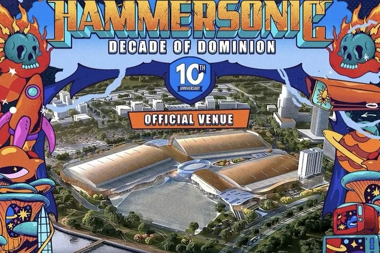 Potret venue untuk Hammersonic 2026 yang akan diselenggarakan di NICE PIK pada 2 - 3 Mei 2026. (Instagram : ravelentertainment)