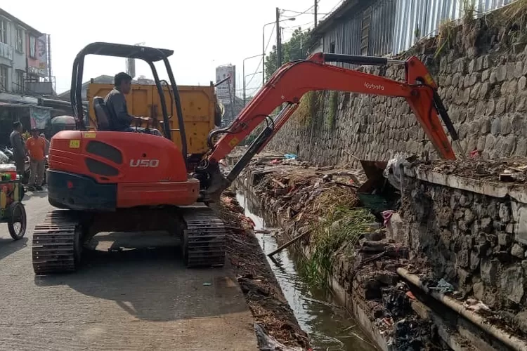 Penataan di area sekitar Pasar Cisarua, Kabupaten Bogor usai penertiban PKL. (Diskominfo)