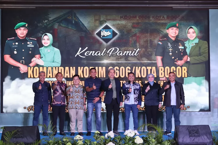 Foto bersama dalam acara Kenal Pamit Dandim 0606 Kota Bogor.  (Ist)