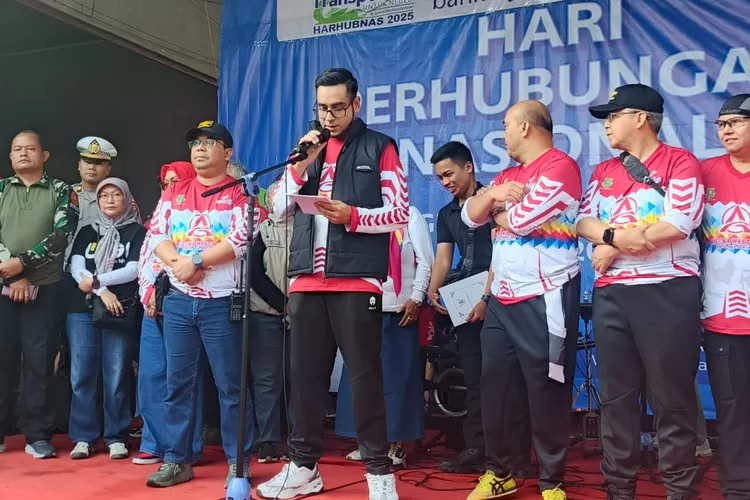 Wakil Wali Kota Sukabumi Bobby Maulana saat harhubnas 2025 (Usep)