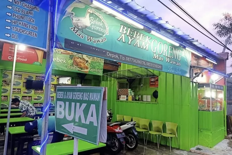 Salah satu rekomendasi tempat makan bebek goreng terenak di Depok yang sayang dilewatkan yaitu Bebek Goreng Mas Wawan. (Google Maps)