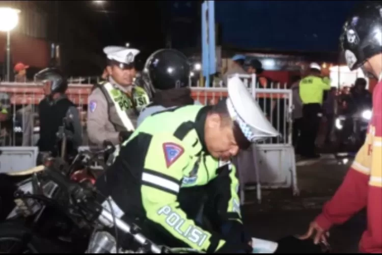 Tangkapan layar kegiatan razia operasi zebra lodaya yang dilakukan Polres Sukabumi Kota. 