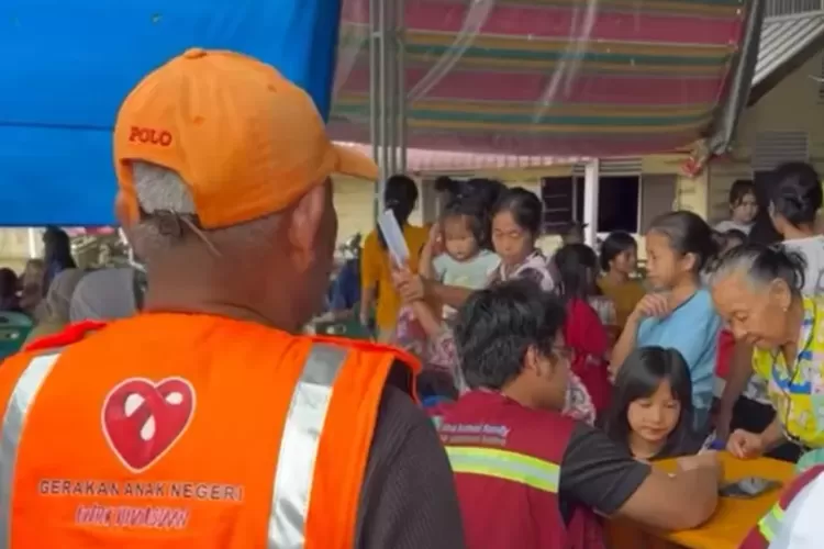 Tim relawan Gerakan Anak Negeri bergeser ke lokasi bencana Tapanuli Tengah, membantu 150 orang ibu dan anak terdampak bencana alam (Instagram)