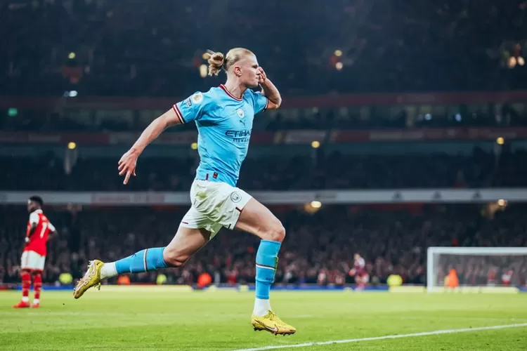 Erling Haaland tak tergantikan di puncan top skor Premier League usai Manchester City bekuk Crystal Palace (Twitter Manchester City)