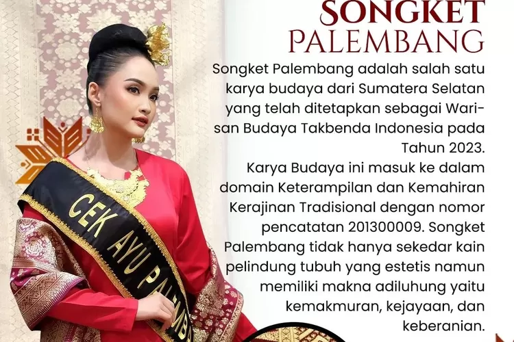 Songket, kain tradisonal Palembang yang tak tergantikan (Instagram @kebudayaan.palembang)