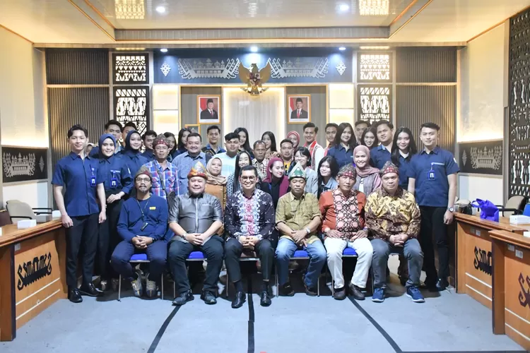Delegasi dari Disbud Palembang berkunjung ke Disparekraf Lampung. (dok)