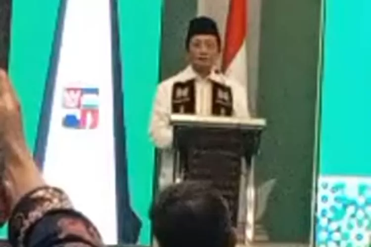 Menteri Agama Nasaruddin Umar mengungkapkan pandangannya terkait upaya pemberantasan korupsi di Indonesia di depan peserta Silaknas ICMI 2024 di Bogor (dok)