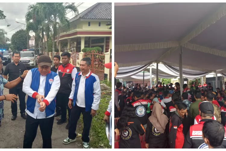 Gubernur Sumatera Selatan terpilih, Herman Deru, disambut meriah oleh ratusan anggota Dewan Pimpinan Daerah (DPD) Asosiasi Driver Online (ADO) Sumsel saat menghadiri peresmian Kedai ADO dan penyerahan ambulans di Sekretariat DPD ADO Sumsel, Minggu (19/01/25). (DN/KetikPos.com)