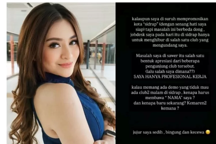 Nathalie Holscher mengungkapkan kekecewaannya karena dirinya yang mendapatkan saweran usai tampil di salah satu club di Sidrap memanas. (Instagram/nathalieholscher)