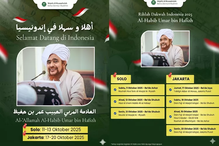 Kedamaian Turun ke Bumi: Habib Umar bin Hafidz Hadir di Indonesia, ini dia Jadwalnya (dok)