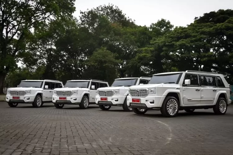 Mobil Maung MV3 Garuda Limousine yang digunakan Presiden Prabowo Subianto. (PT Pindad)