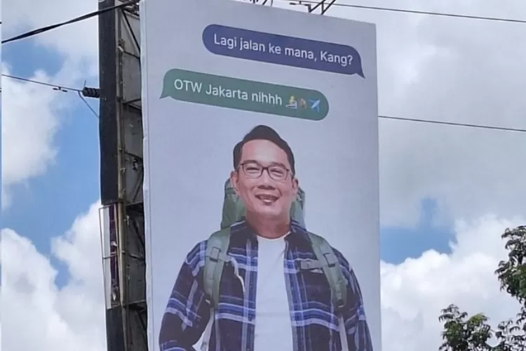 Baliho Ridwan Kamil diduga maju pada Pilgub DKI Jakarta 2024 (tangkapan layar)