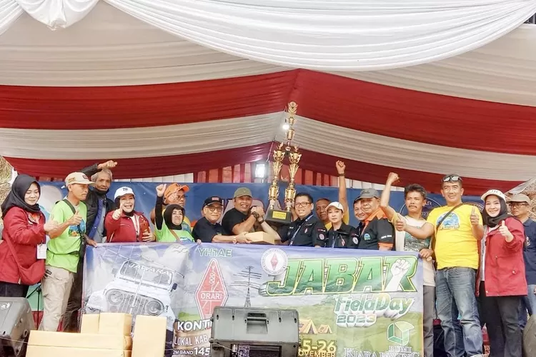 Orari Lokal Kabupaten Bandung Empat Kali Berturut-turut Raih Juara Umum ORARI JABAR FIELD DAY 2023