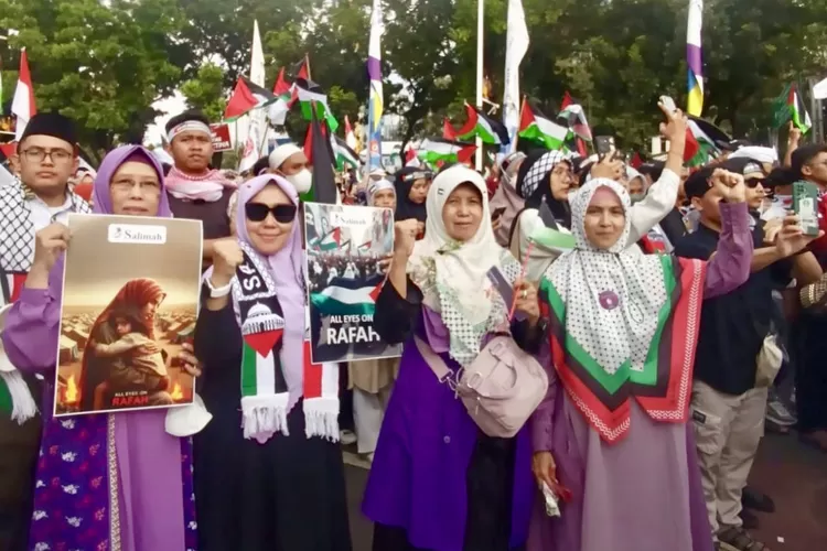 Persaudaraan Salimah hadiri aksi damai bela Palestina - Foto: Istimewa