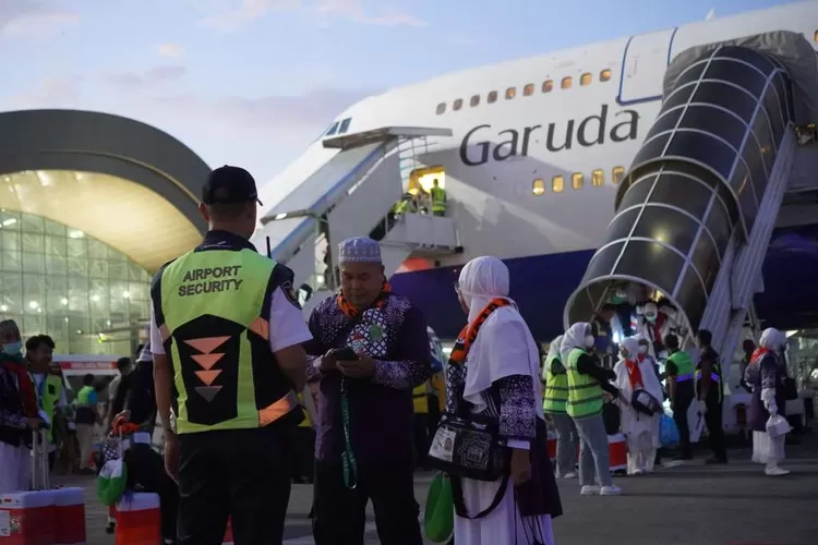 Jamaah Haji Indonesia saat tiba dibandara