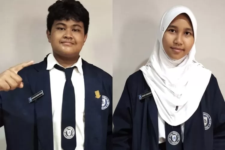 Ketua OSIS SMP Prima Cendekia Islami, Rakyan Sukana Wijaya (kiri) dan Sementara, Wakil Ketua OSIS, Kinanti Amarandina - Foto: Dokumen pribadi 