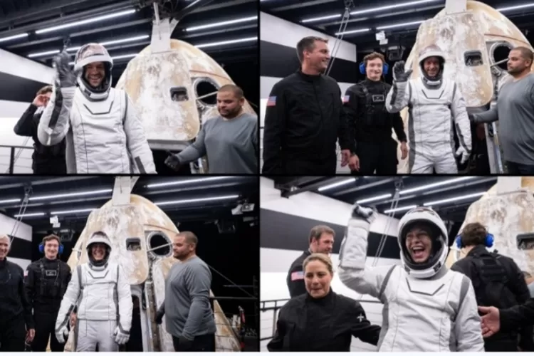 Dragon dan kru Polaris sampai ke bumi dengan selamat. (Kredit: X/@SpaceX)