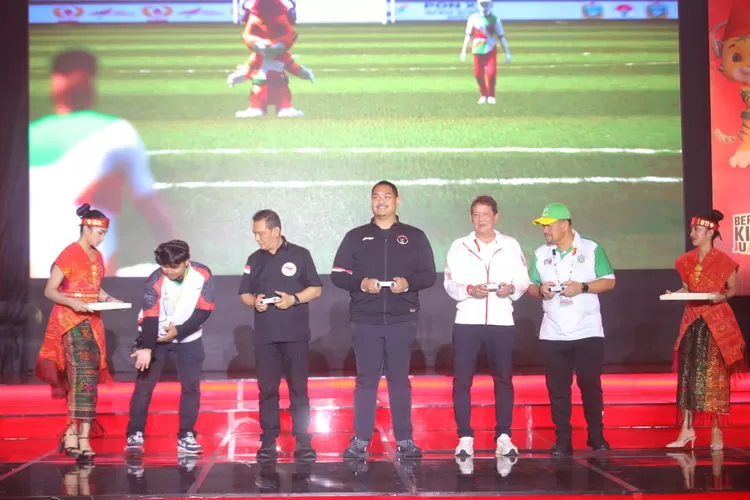 Pembukaan cabang olahraga esport yang perdana menjadi cabor resmi PON XXI/2024 Aceh-Sumut di Medan. (Kredit: kemenpora.go.id / herry)