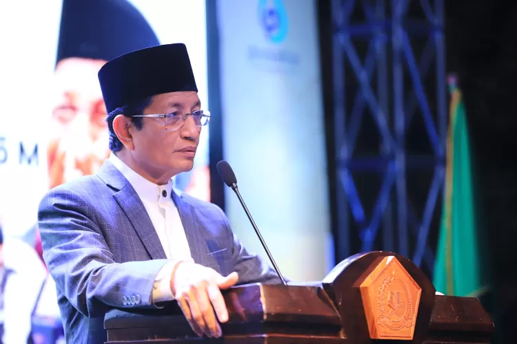 Menteri Agama memberikan sambutan sekaligus membuka Mudzakarah Perhajian tahun 2024 di Institut Agama Islam Persatuan islam (PERSIS) Bandung - Foto: Istimewa