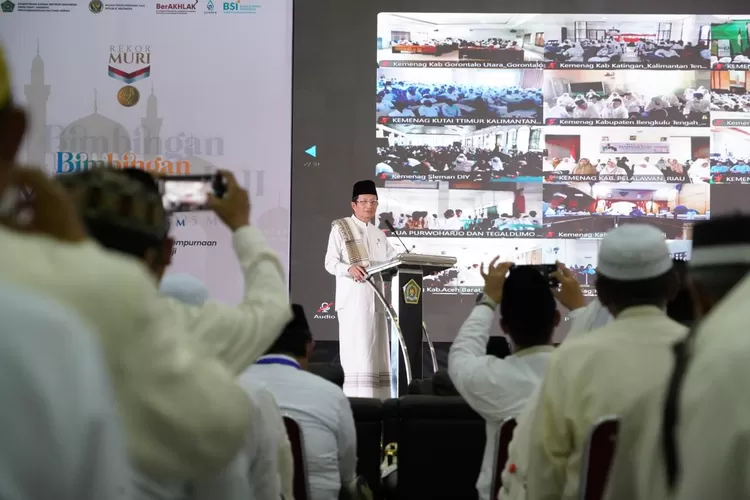 Kementerian Agama meraih penghargaan dari Museum Rekor Indonesia (MURI) atas terselenggaranya Bimbingan Manasik Haji Nasional secara hybrid - Foto:Istimewa