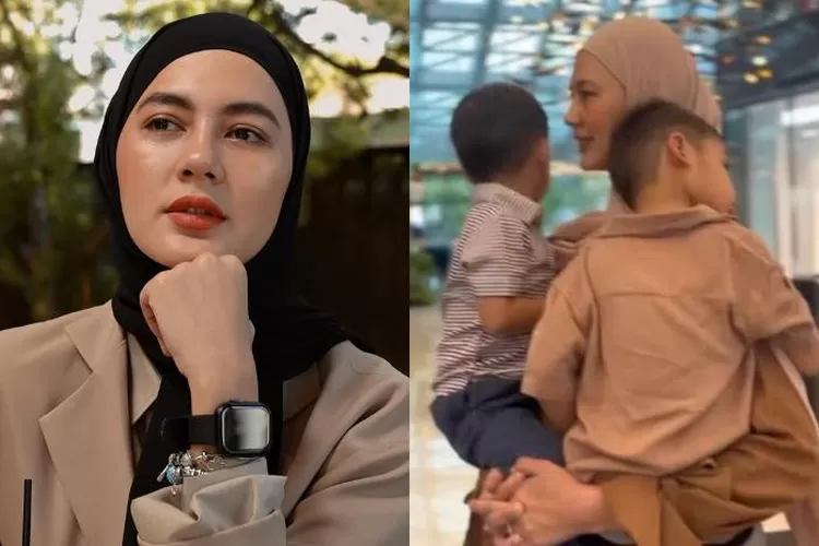 Paula Verhoeven habiskan waktu bersama kedua anaknya. (Instagram/paula_verhoeven)