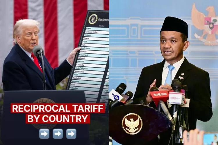 Presiden Amerika Serikat (AS), Donald Trump (kiri) dan Menteri ESDM, Bahlil Lahadalia (kanan). (Instagram.com / @bahlillahadalia - @potus)