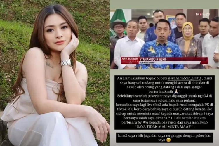 Nathalie Holscher buka suara tentang tuntutan Bupati Sidrap untuk minta maaf. (Instagram/nathalieholscher)
