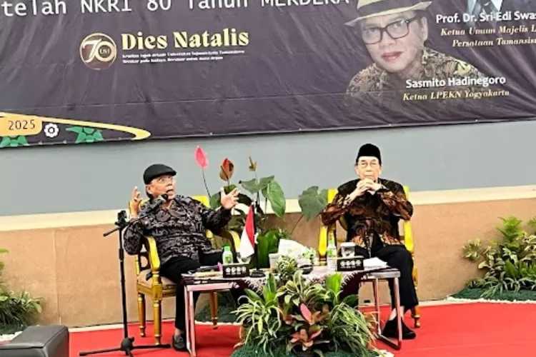 Diskusi publik &ldquo;Pencegahan Budaya Korupsi Keuangan Negara yang Merajalela Setelah NKRI 80 Tahun Merdeka&rdquo; di UST Yogyakarta pada Selasa, 19 Agustus 2025. (Porosjakarta.com/Moh.Gunawan)