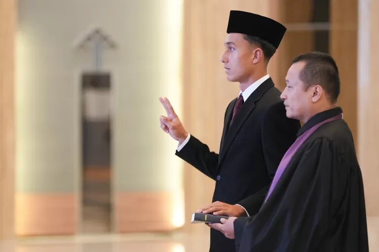 Miliano Jonathans saat Pengambilan Sumpah sebagai  WNI