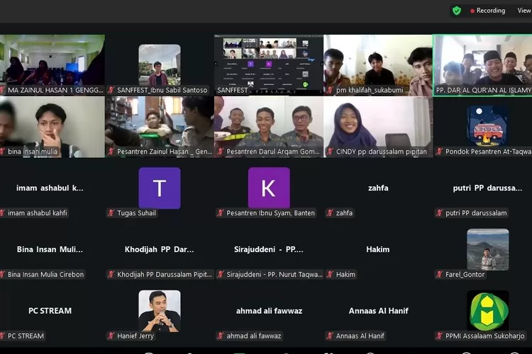 (ikustrasi) Tangkap layar workshop perdana SANFFEST 2025 