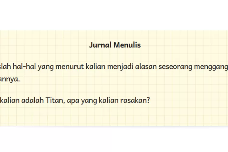 JURNAL MENULIS! Kunci Jawaban Bahasa Indonesia Kelas 5 Halaman 175 ...