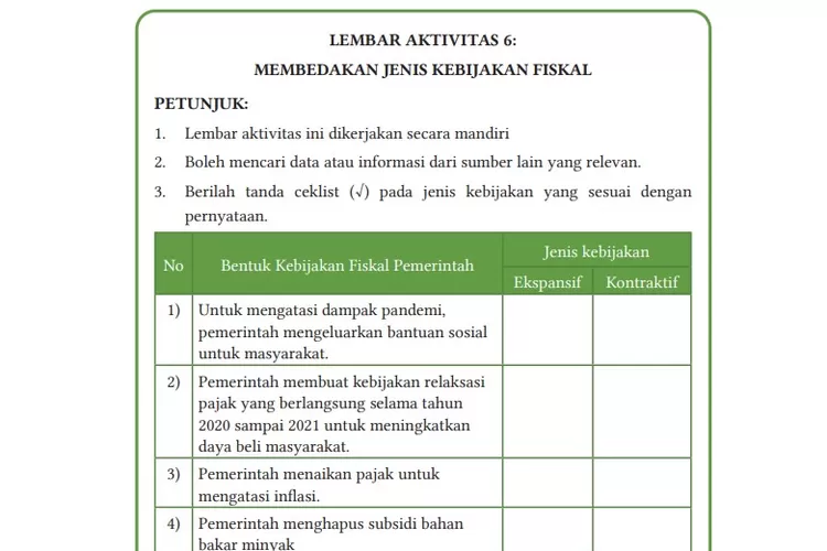 TERLENGKAP! Kunci Jawaban Ekonomi Kelas 11 SMA Kurikulum Merdeka ...