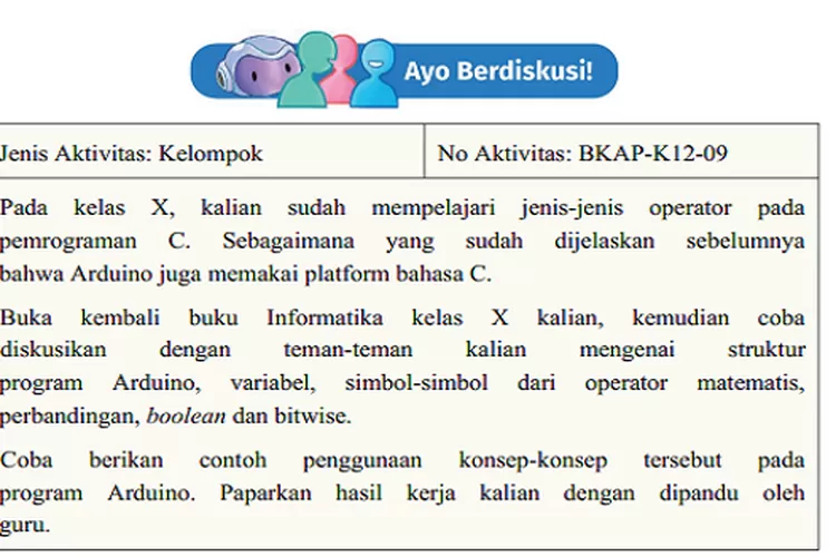 AYO BERDISKUSI! KUNCI JAWABAN INFORMATIKA KELAS 12 HALAMAN 72 KURIKULUM ...